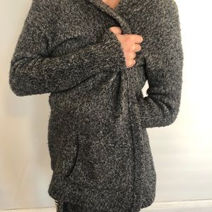 Athleta dark heather grey Sweatercoat